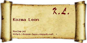 Kozma Leon névjegykártya